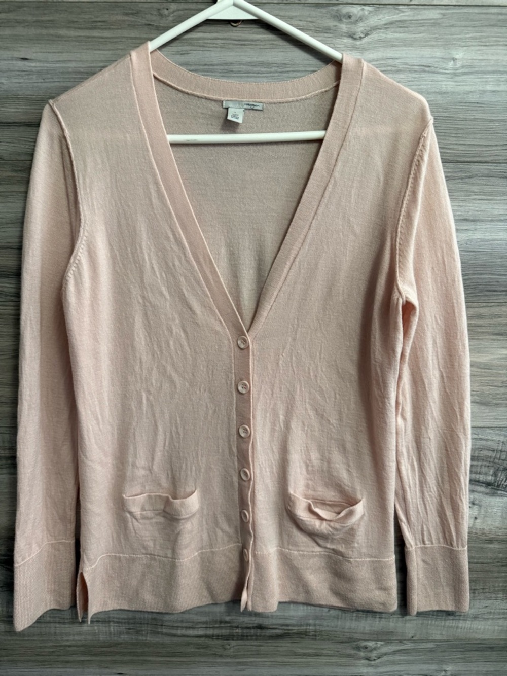 Halogen Wool Cardigan Sweater Pastel Pink